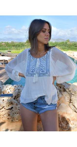 Miss June - Blusa RAPSODIA Blue - Blusas / Camisas / Tops - Miss June