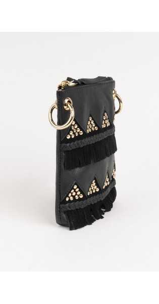 Piti Cuiti - FRINGES MOBILE COVER Black - Bolsos - Piti Cuiti