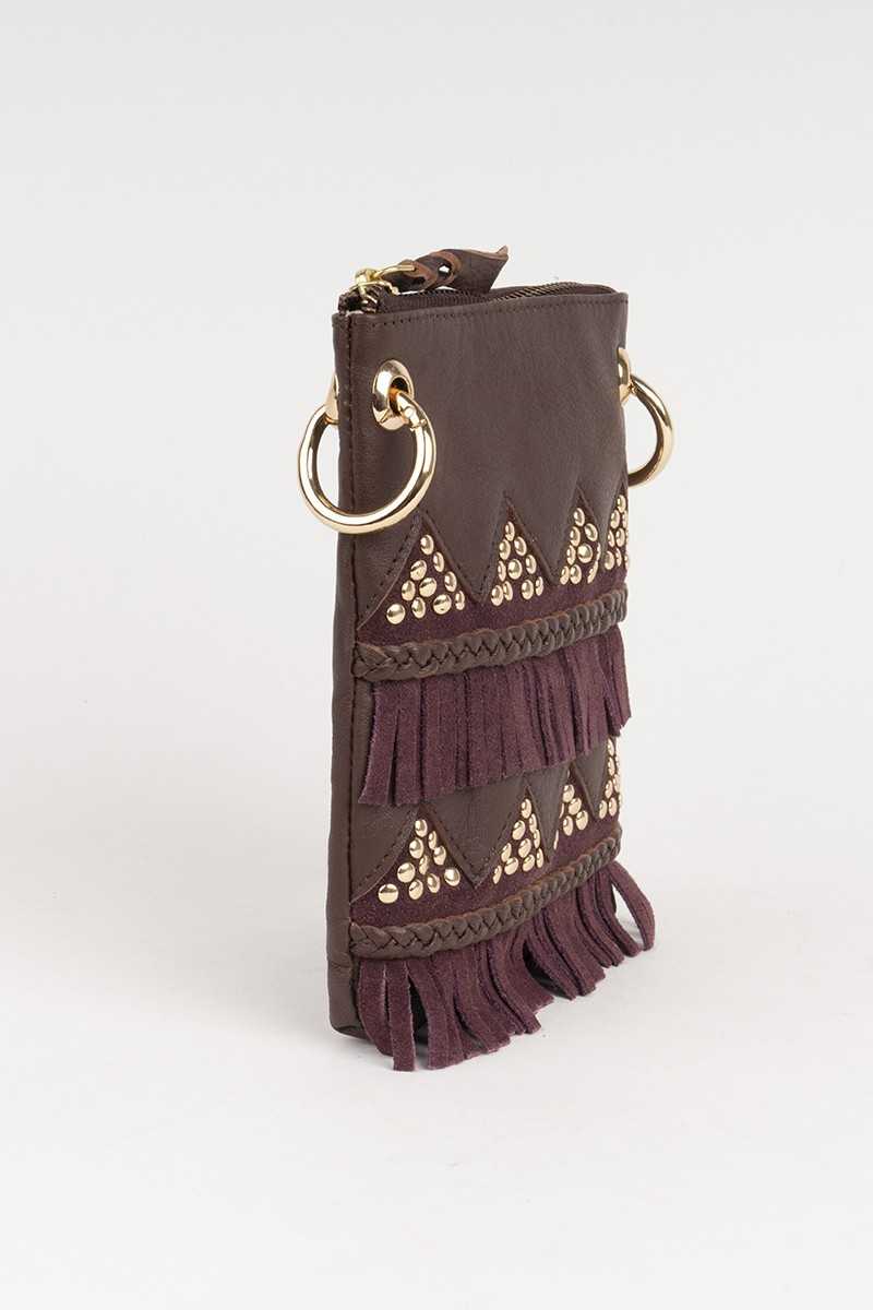 Piti Cuiti - FRINGES MOBILE COVER Brown - Bolsos - Piti Cuiti