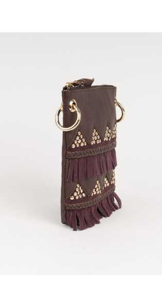 Piti Cuiti - FRINGES MOBILE COVER Brown - Bolsos - Piti Cuiti