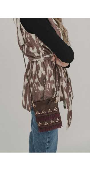 Piti Cuiti - FRINGES MOBILE COVER Brown - Bolsos - Piti Cuiti