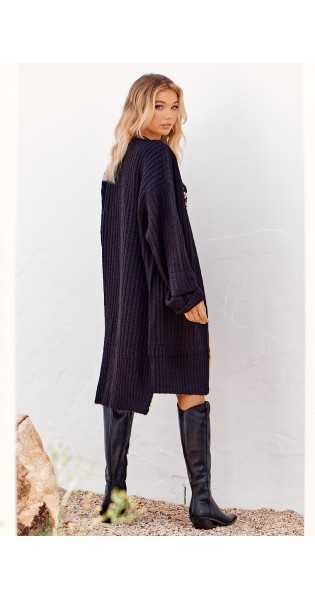 Jaase - Cardigan VANCOUVER KNIT BLACK - Outlet - Jaase