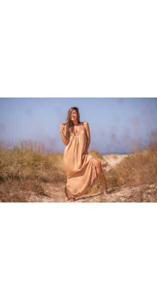 Tarifa Soul - Vestido Lencero - Camel - Vestidos / Monos - TARIFA SOUL