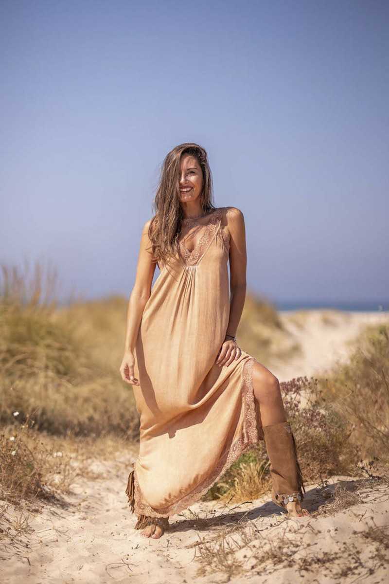 Tarifa Soul - Vestido Lencero - Camel - Vestidos / Monos - TARIFA SOUL