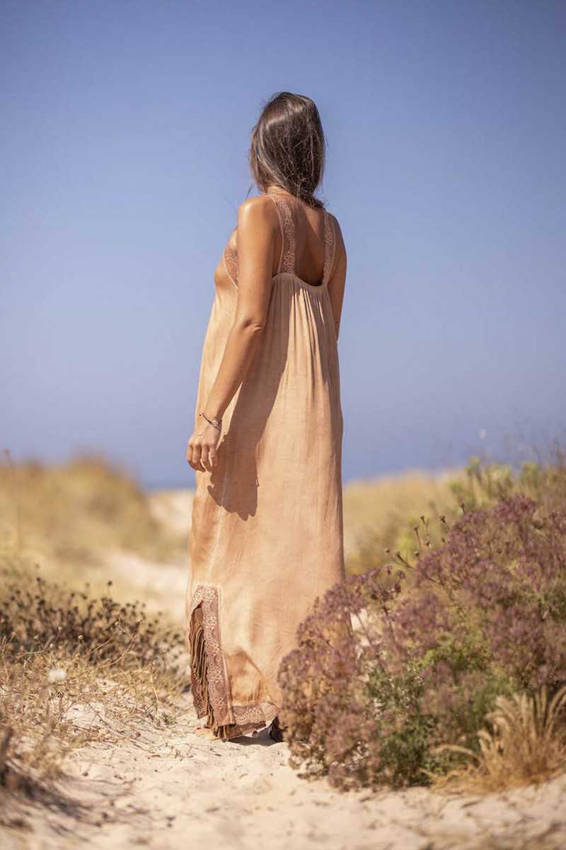 Tarifa Soul - Vestido Lencero - Camel - Vestidos / Monos - TARIFA SOUL