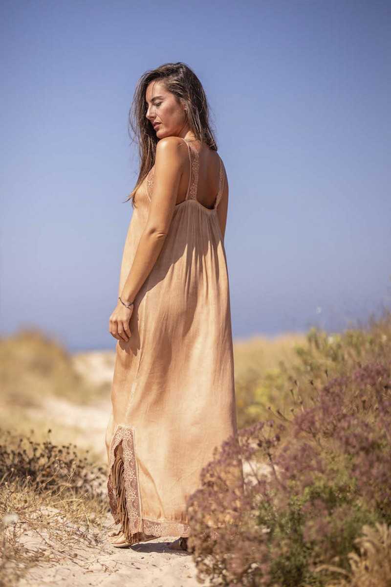 Tarifa Soul - Vestido Lencero - Camel - Vestidos / Monos - TARIFA SOUL