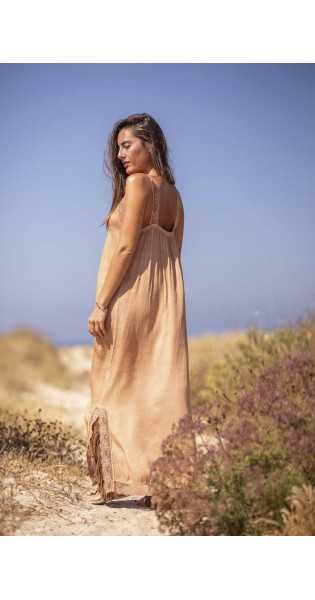 Tarifa Soul - Vestido Lencero - Camel - Vestidos / Monos - TARIFA SOUL