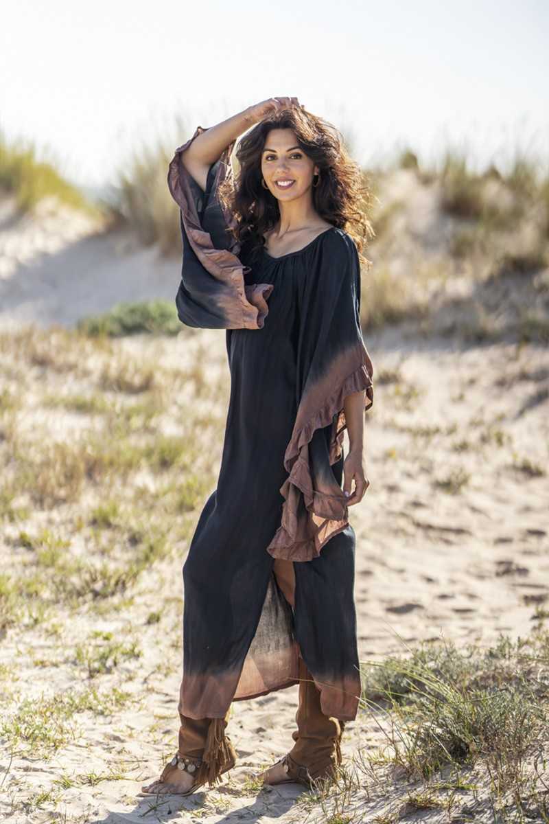 Tarifa Soul - Tunic Menorca - Navy Camel - Túnicas / Ponchos / Caftanes - TARIFA SOUL