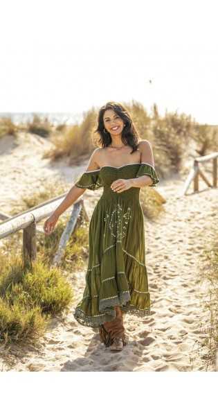 Tarifa Soul - Vestido Malena - Olive - Vestidos / Faldas / Monos / Pantalones - TARIFA SOUL