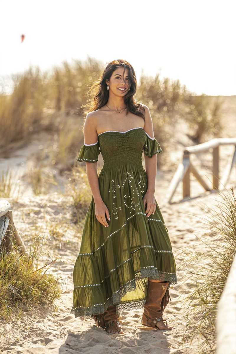 Tarifa Soul - Vestido Malena - Olive - Vestidos / Faldas / Monos / Pantalones - TARIFA SOUL