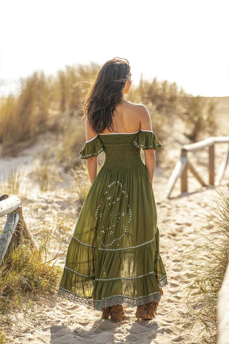 Tarifa Soul - Vestido Malena - Olive - Vestidos / Faldas / Monos / Pantalones - TARIFA SOUL