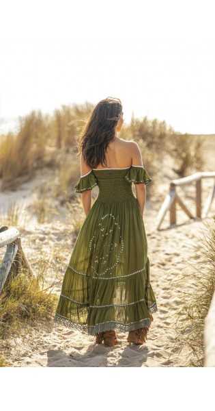 Tarifa Soul - Vestido Malena - Olive - Vestidos / Faldas / Monos / Pantalones - TARIFA SOUL