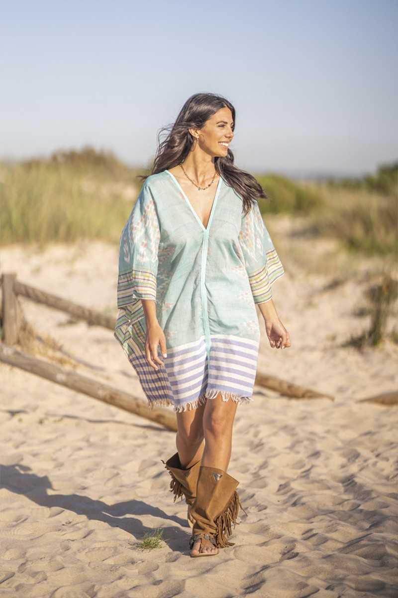 Tarifa Soul - Poncho Tulum - Mint - Túnicas / Ponchos / Caftanes - TARIFA SOUL