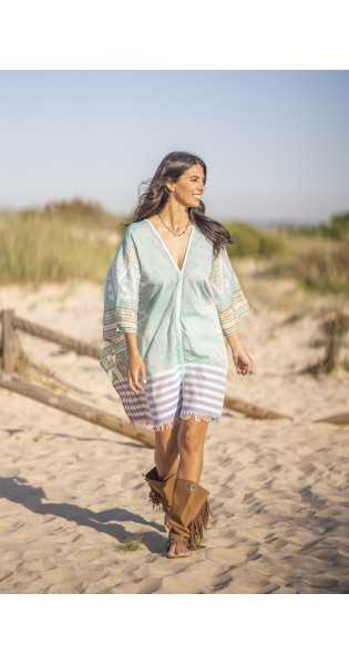 Tarifa Soul - Poncho Tulum - Mint - Túnicas / Ponchos / Caftanes - TARIFA SOUL