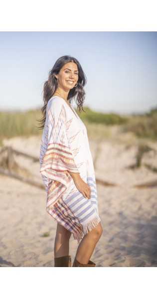 Tarifa Soul - Poncho Tulum - White - Túnicas / Ponchos / Caftanes - TARIFA SOUL