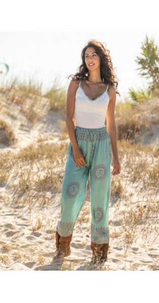 Tarifa Soul - Pantalon Chloe - Verde Agua - Faldas / Pantalones - TARIFA SOUL