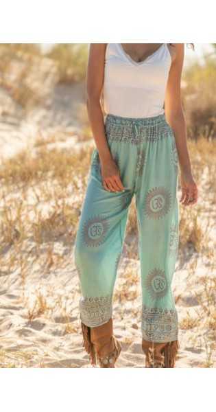 Tarifa Soul - Pantalon Chloe - Verde Agua - Faldas / Pantalones - TARIFA SOUL