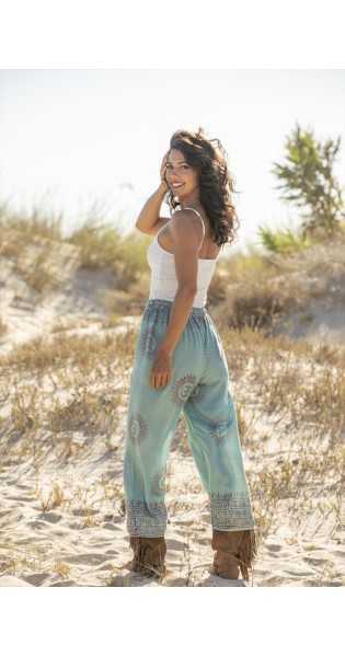 Tarifa Soul - Pantalon Chloe - Verde Agua - Faldas / Pantalones - TARIFA SOUL