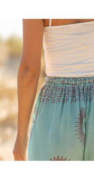 Tarifa Soul - Pantalon Chloe - Verde Agua - Faldas / Pantalones - TARIFA SOUL