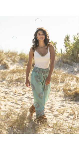 Tarifa Soul - Pantalon Chloe - Verde Agua - Faldas / Pantalones - TARIFA SOUL