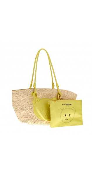 Bolso Palm Teddy Amarillo Rue Madam Paris - Capazos - Rue Madam Paris