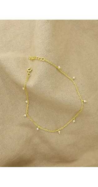 Schmuckoo - Pulsera Perla Perla Chapada en Oro Plata 925 - Joyeria - Schmuckoo