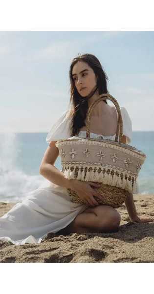 MELIE BIANCO - Bolso Arielle Sea Shell - Capazos - Melie Bianco