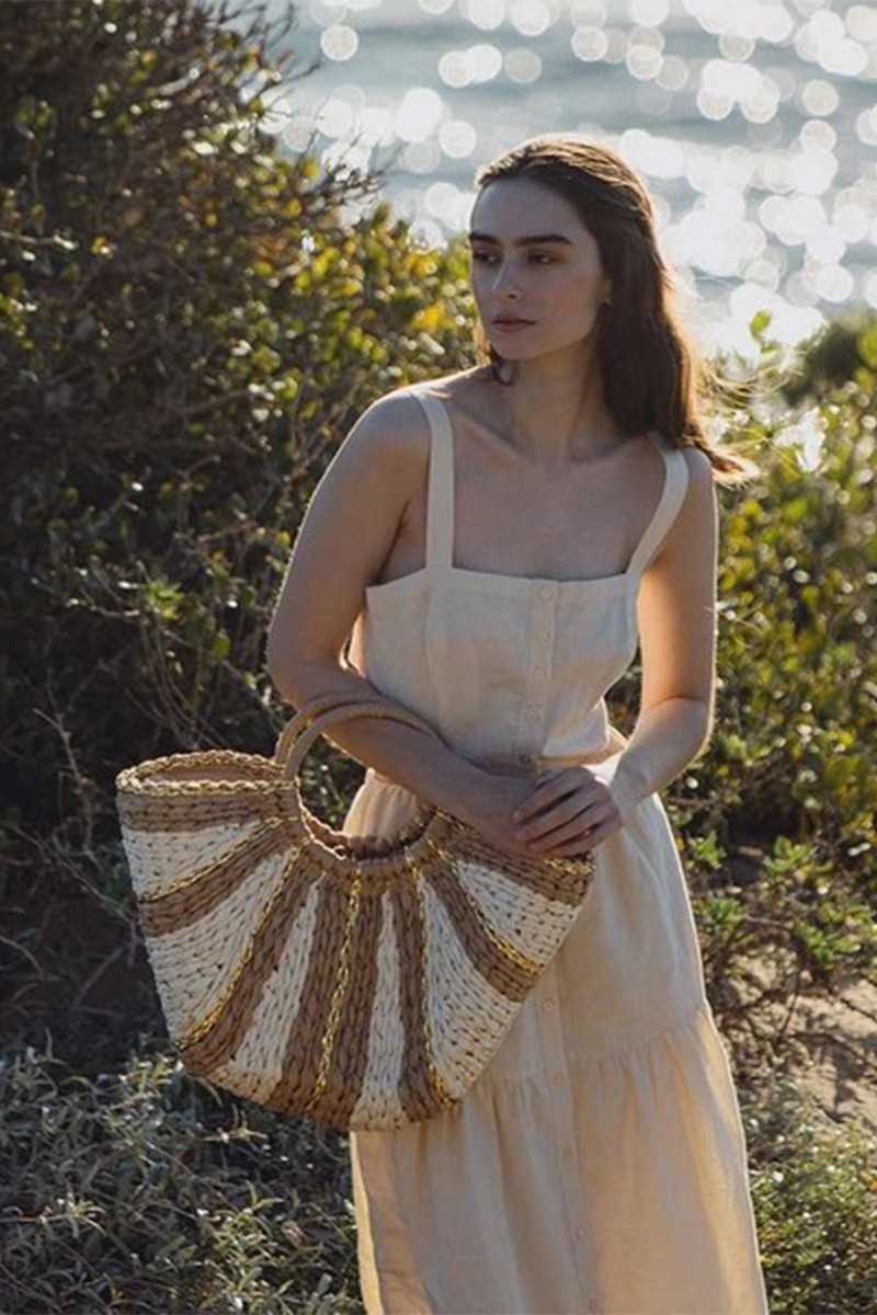 MELIE BIANCO - Bolso Suzie de Paja Natural