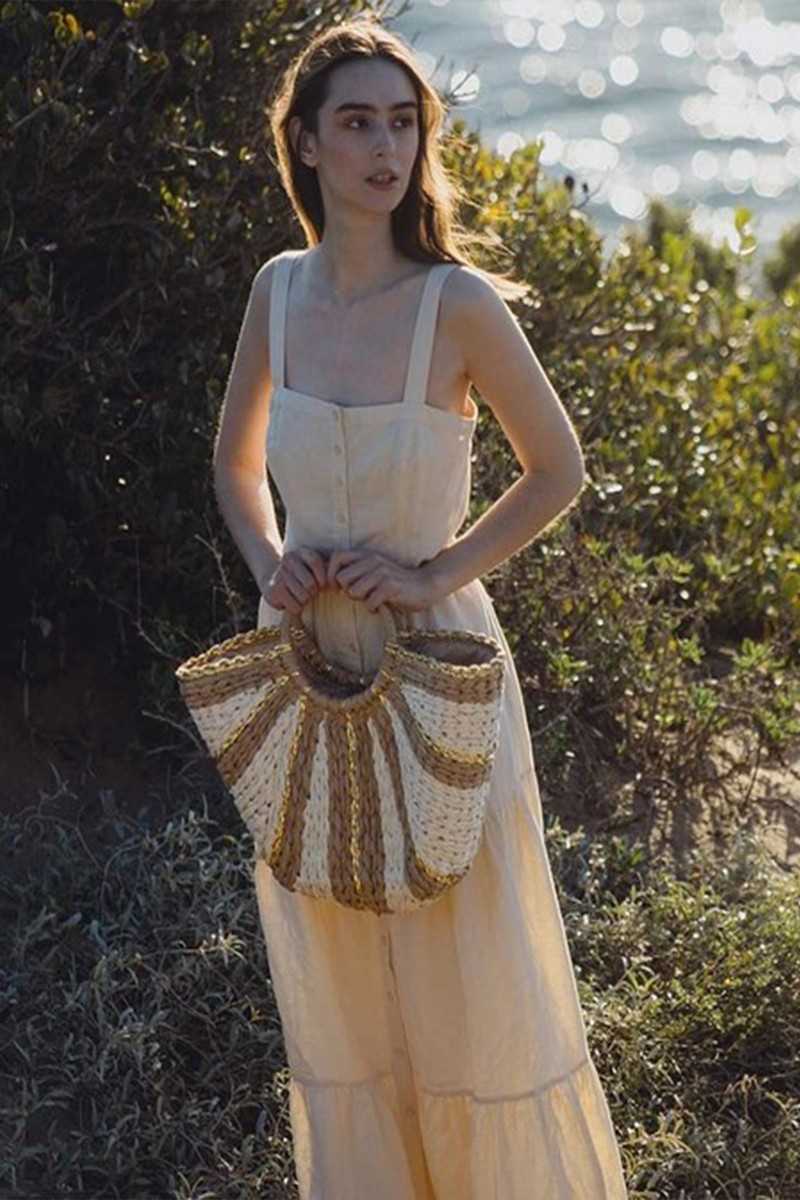 MELIE BIANCO - Bolso Suzie de Paja Natural - Capazos - Melie Bianco