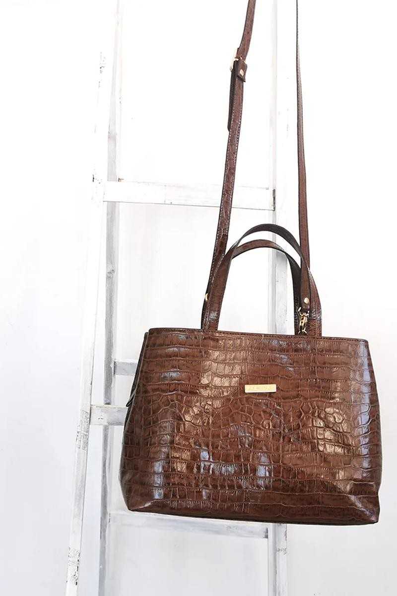 THE CODE - SHOPPER PATRICIA CHOCOLATE - Bolsos: Estilo y Funcionalidad en Cada Detalle - THE CODE