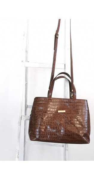 THE CODE - SHOPPER PATRICIA CHOCOLATE - Bolsos: Estilo y Funcionalidad en Cada Detalle - THE CODE