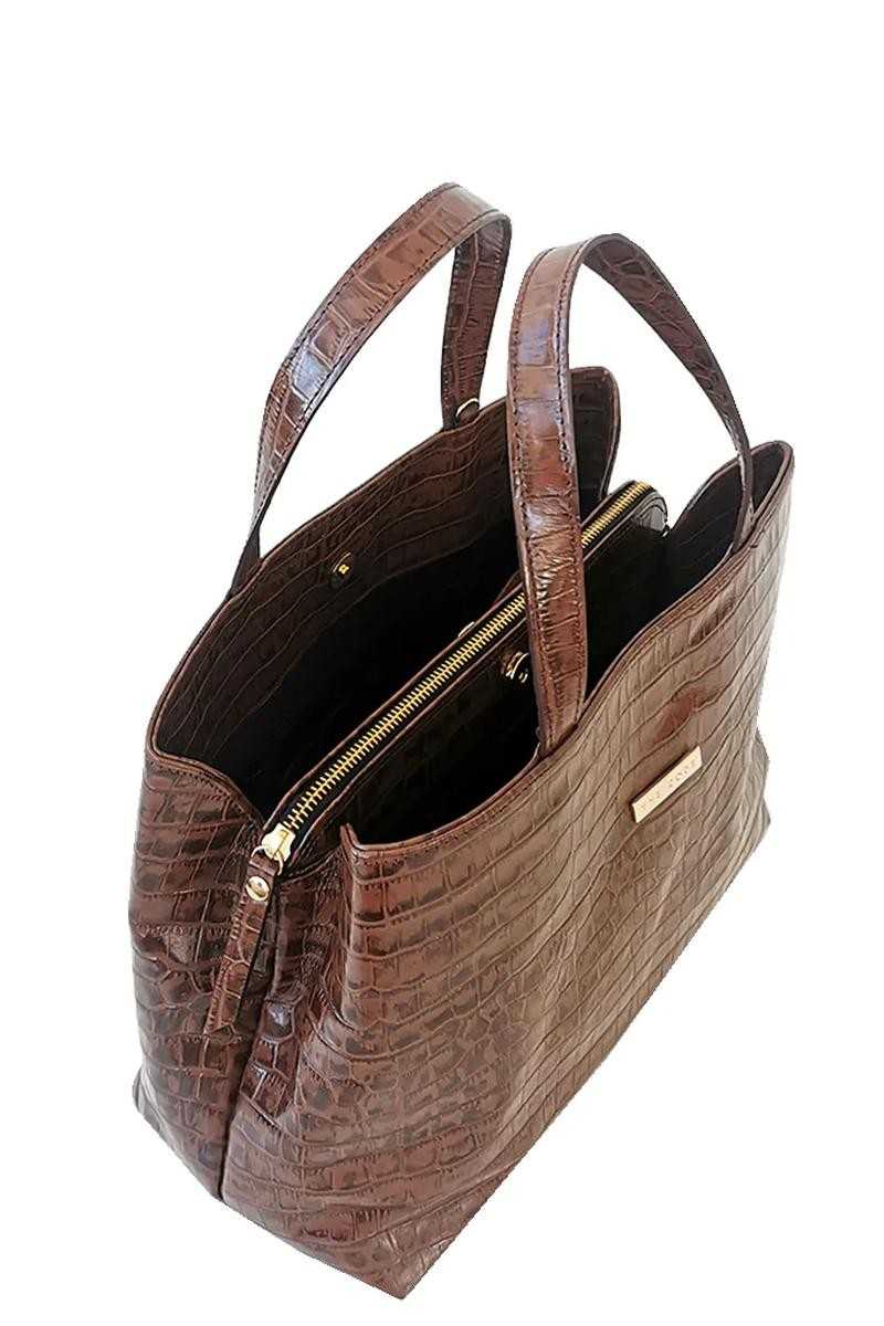 THE CODE - SHOPPER PATRICIA CHOCOLATE - Bolsos: Estilo y Funcionalidad en Cada Detalle - THE CODE