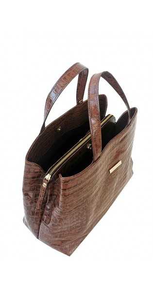 THE CODE - SHOPPER PATRICIA CHOCOLATE - Bolsos: Estilo y Funcionalidad en Cada Detalle - THE CODE