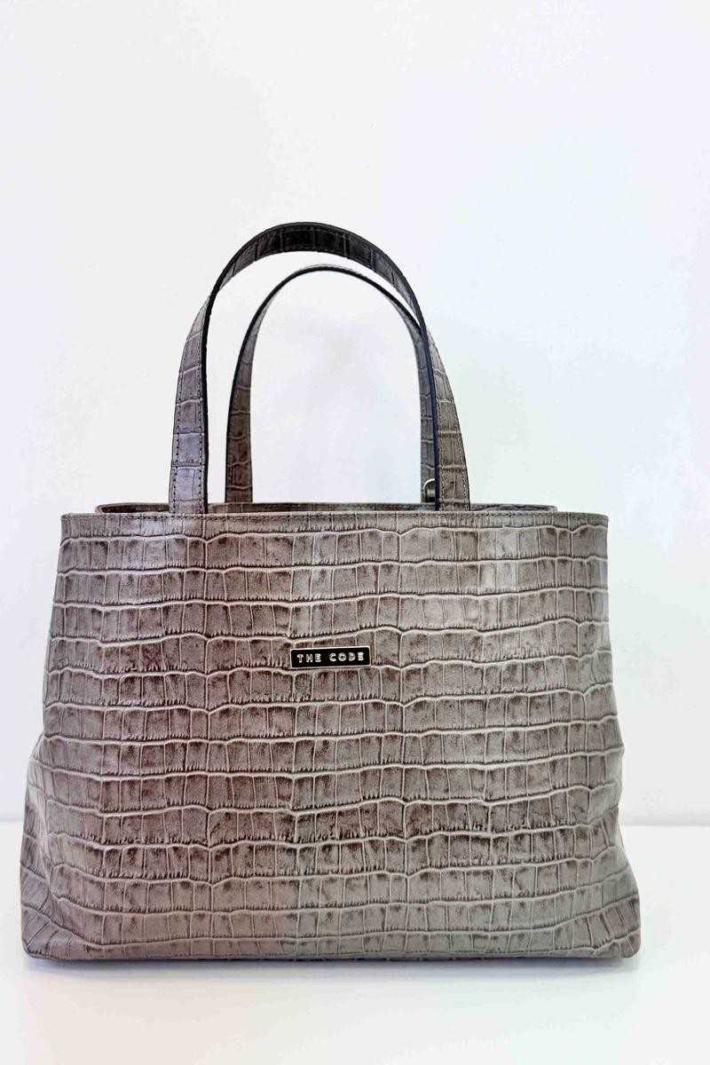 THE CODE - SHOPPER PATRICIA TAUPE - Bolsos: Estilo y Funcionalidad en Cada Detalle - THE CODE