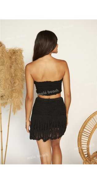 Mele Beach - Falda Crochet Black - Faldas / Pantalones - Melé beach