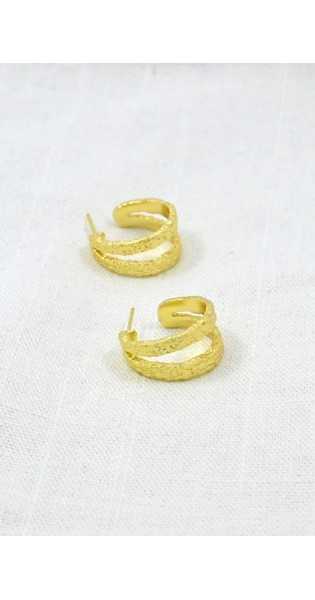 Schmuckoo - Pendientes De Doble Aros Dorados - Joyeria - Schmuckoo